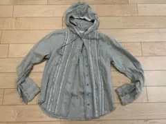 ピンクハウス フリル付きギンガムチェックフードシャツのサムネイル
