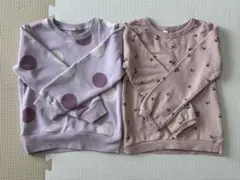 女の子用トレーナー2枚セット
