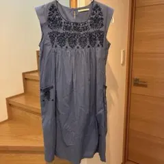 ne Quittez pas 刺繍 ノースリーブワンピースのサムネイル