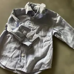 ベビー　シャツ　フォーマル　ブルー　80