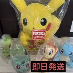 ポケモン】一番くじぬいぐるみ ピカチュウ&カントー御三家セット
