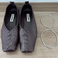 JIL SANDER ジルサンダー　バレリーナシューズ　ブラウン　ボルドー　38のサムネイル