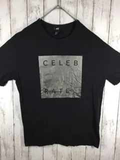 H&Mエイチアンドエム 半袖Tシャツ USA古着＊ブラックMサイズ　L-6-22のサムネイル
