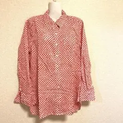GAP ボーイフレンドシャツ　ドット　赤　小さいサイズ