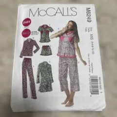 McCALL'S M6249 パジャマ型紙 AXG