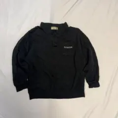 00's vintage 黒 ポロカラー スウェット アーカイブ グランジ
