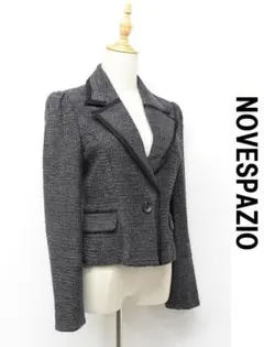 O331/美品 NOVESPAZIO ツイード テーラードジャケット ラメ 38