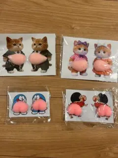 お腹シール　お尻シール　ぷにぷにシール　ステッカー　4シート