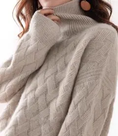 ニット タートルネック シンプル 長袖 着痩せ カジュアルセーター