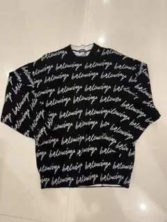 20AW BALENCIAGA スクリブル ジャガードロゴ オーバーサイズのサムネイル