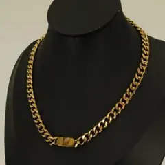 ヴィンテージ　ゴールド　喜平　チェーン　ネックレス　シンプル　7mm
