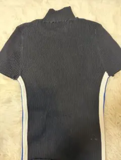 ZARA リブ編み半袖ワンピース
