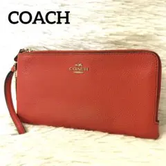 COACH ダブルジップ リストレット ポーチ メタリックブラウン - メルカリ