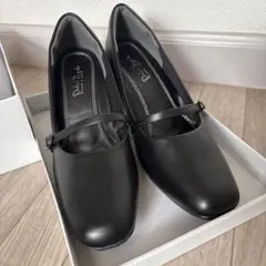 25.5 EEE パンプス ブラック 未使用のサムネイル