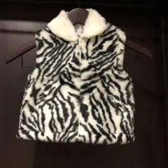 CHEERFUL サイズ90cm ゼブラ柄ベスト　美品