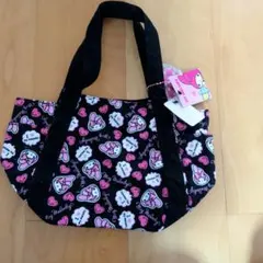 My Melody トートバッグ 黒 ピンク
