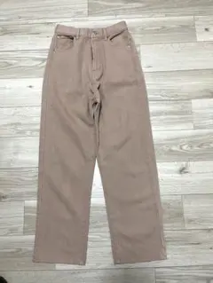 GRLワイドストレートデニム S くすみピンク