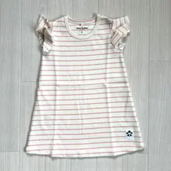 mini rodini フリル袖のボーダー ワンピース 92-98のサムネイル