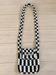 LASTFRAME ハンドバッグ チェック 一松 ネオンオレンジ サックスブルー 