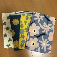 生地4枚セット 花柄・クローバー柄