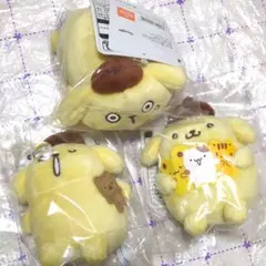ポムポムプリン ぬいぐるみマスコットセット チームプリン すやすや ぷくぷく