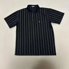Yves Saint Laurent ポロシャツ ストライプ 刺繍 L シルクのサムネイル