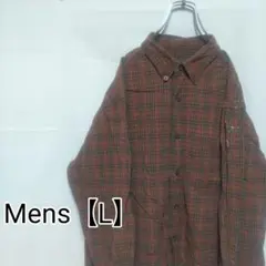 K76【US輸入】ウールリッチ　長袖シャツ【メンズL】チェック