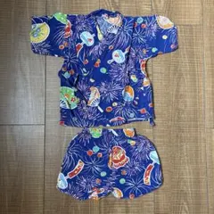 甚平 花火と魚柄 サイズ90