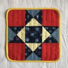 パッチワークオハイオスターマット(02) 古布リメイク