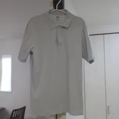 ユニクロ　エアリズムコットンカノコポロシャツ　02ライトグレー　UNIQLO
