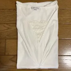 レナウンensuite 日本製　Vネックホワイト半袖チュニック　春夏のサムネイル