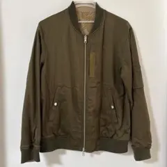 ナノユニバース　オリーブ色 ボンバージャケット　ブルゾン　MA-1