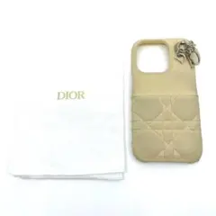 DIOR iPhoneケース 13PRO ラムスキン ベージュ カナージュのサムネイル