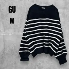【ジーユー】トップス ニット セーター ボーダー カジュアル ゆるダボ M