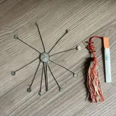 アンティーク 花と鳥の彫刻のかんざし