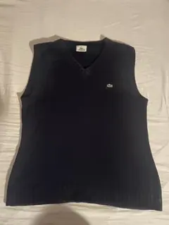 ラコステ ネイビー Vネック ベスト