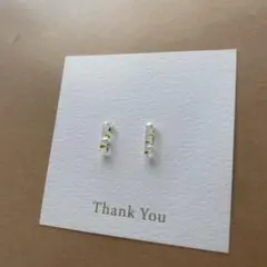 c-597パールとブリオンのクリアピアス