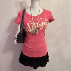 y2k 平成 LIZ LISA 姫ギャル ピチTシャツ 英字 バックデザインのサムネイル