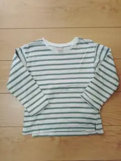 petit main ストライプ長袖カットソー 120
