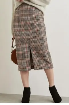 KFCチェックタイトロングスカート 38