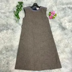 【HARRO HARRODS】ノースリーブワンピース (9) ブラウン Aライン