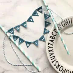 ケーキバンティング　ケーキトッパー　ケーキ飾り　誕生日　パーティ小物