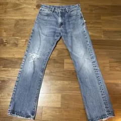 Levi's W33L34 ダメージ加工 ストレートジーンズ