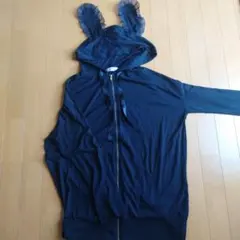 AnkRouge ウサギ耳付きパーカー 黒