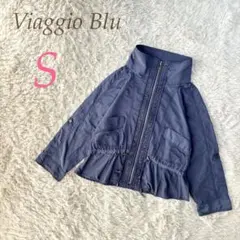 Viaggio Blu ブルー フリル ジップ ブルゾン Sのサムネイル