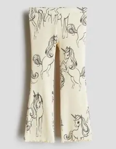 新品未使用＊ユニコーン総柄フレアレギンスパンツ120cm
