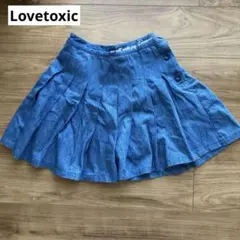 Lovetoxic プリーツスカート Mサイズ(150)インナー付きダークブルー