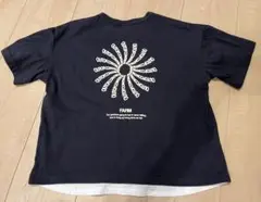 FARM ファーム130 重ね着風Tシャツ　チャコールグレーのサムネイル