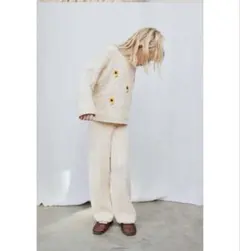 クロシェニットパンツ アイボリー