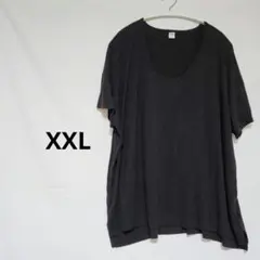 黒 半袖 Tシャツ XXL 無地 ブラック
